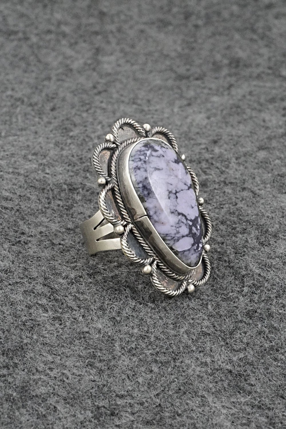 Morado & Sterling Silver Ring - Darrin Livingston - Size 7.5
