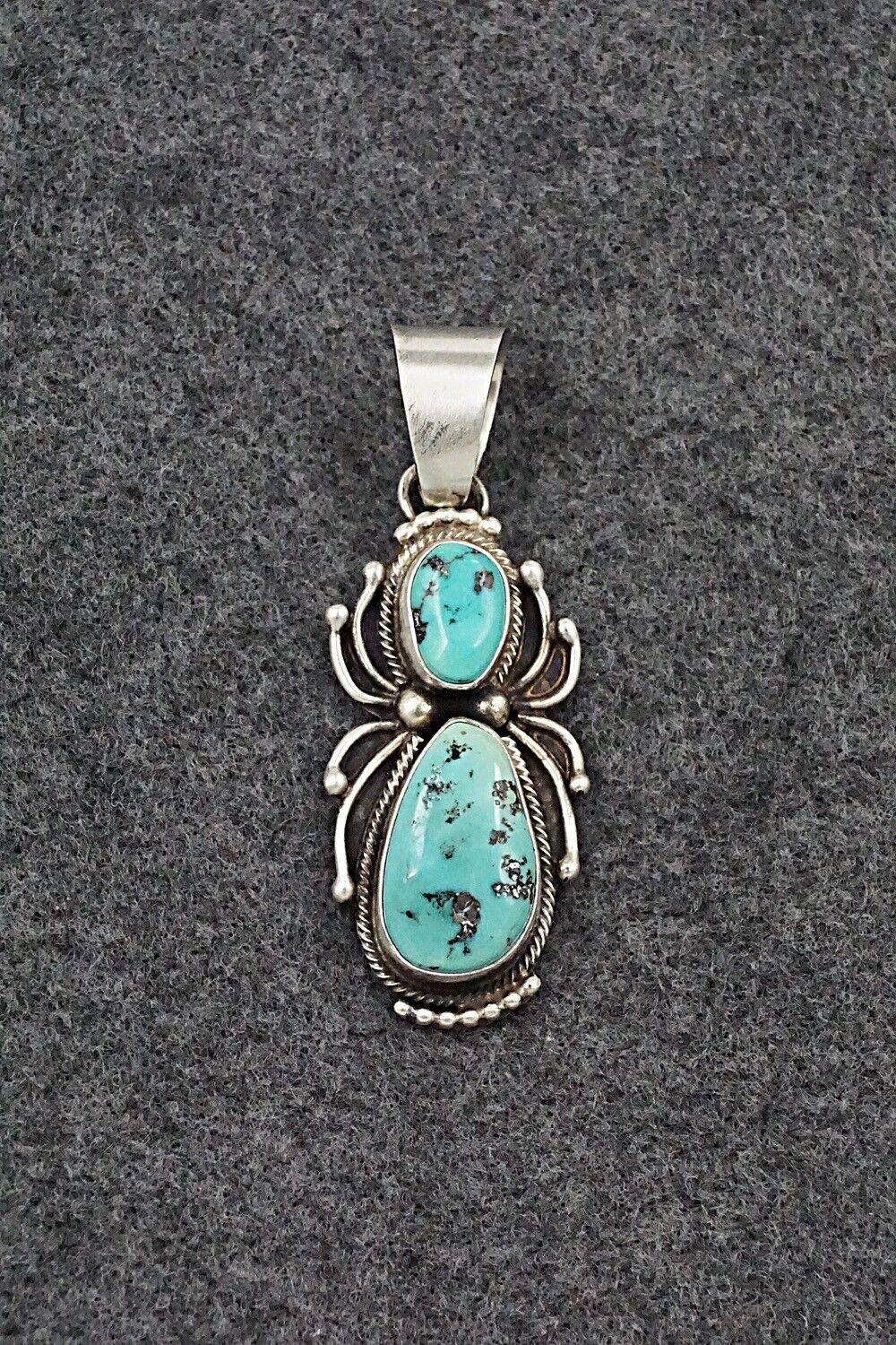 Turquoise & Sterling Silver Pendant - Kathleen Livingston