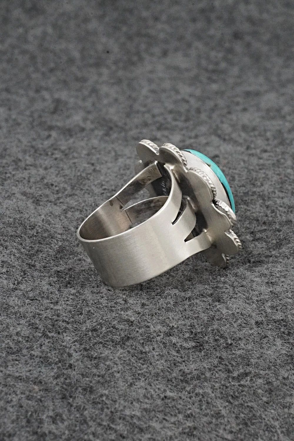 Turquoise & Sterling Silver Ring - Darrin Livingston - Size 9