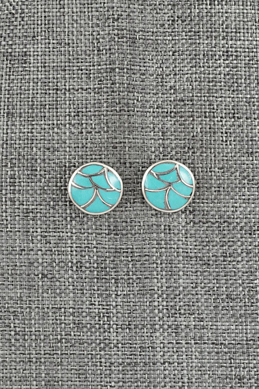 Turquoise & Sterling Silver Earrings - Orena Leekya