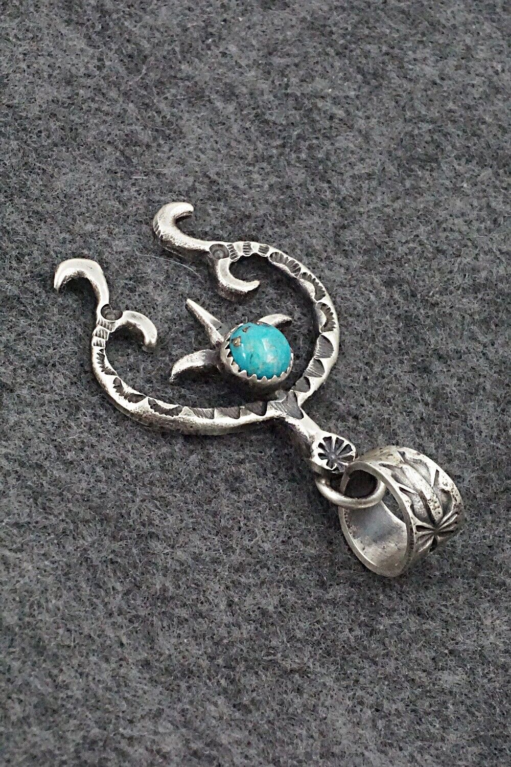 Turquoise & Sterling Silver Pendant - Kevin Billah
