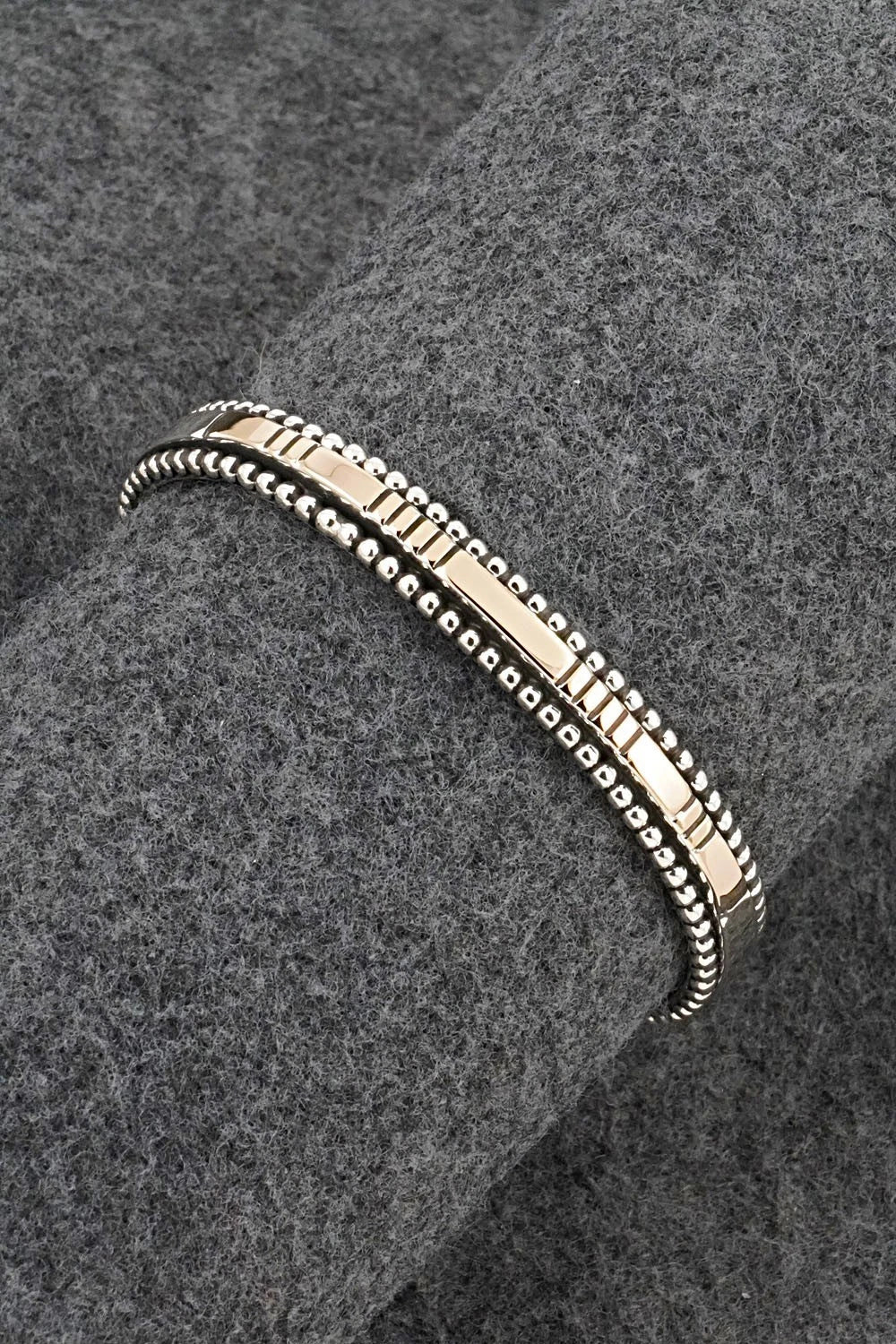 Sterling Silver and 14k Gold Bracelet - Jonathan Nez