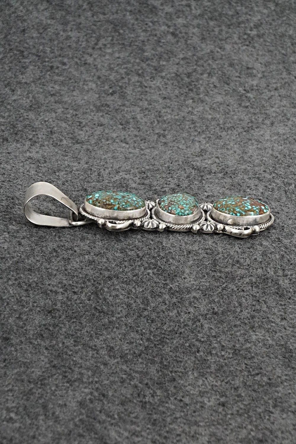 Turquoise & Sterling Silver Pendant - Paul Livingston