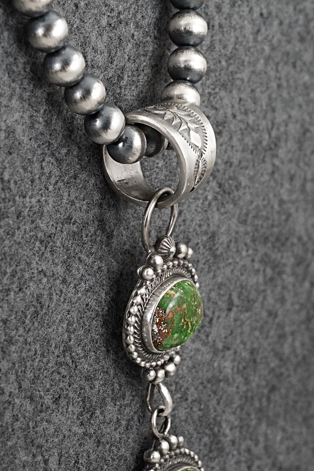 Turquoise & Sterling Silver Necklace - Tom Lewis
