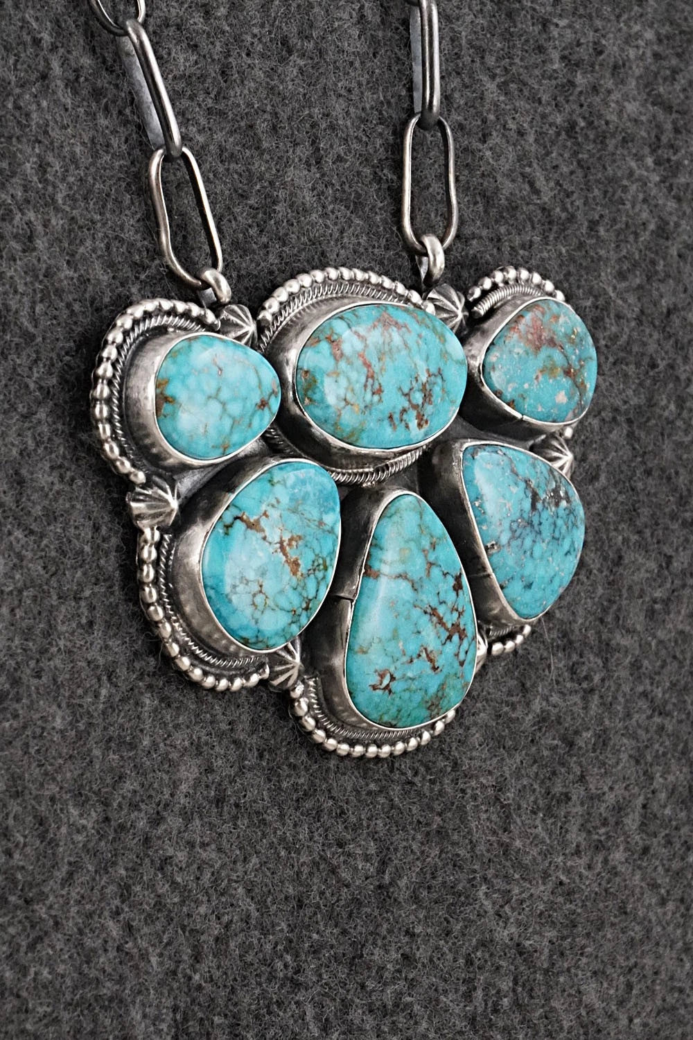 Turquoise & Sterling Silver Necklace - Darrin Livingston