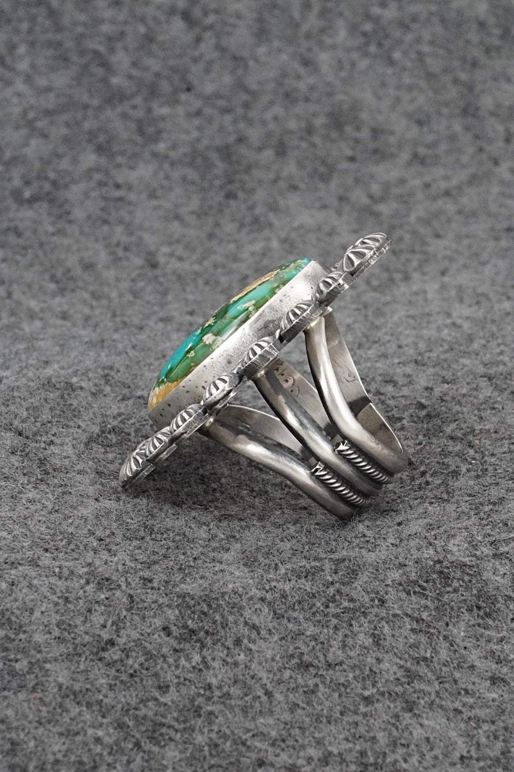 Turquoise & Sterling Silver Ring - Michael Calladitto - Size 8.5