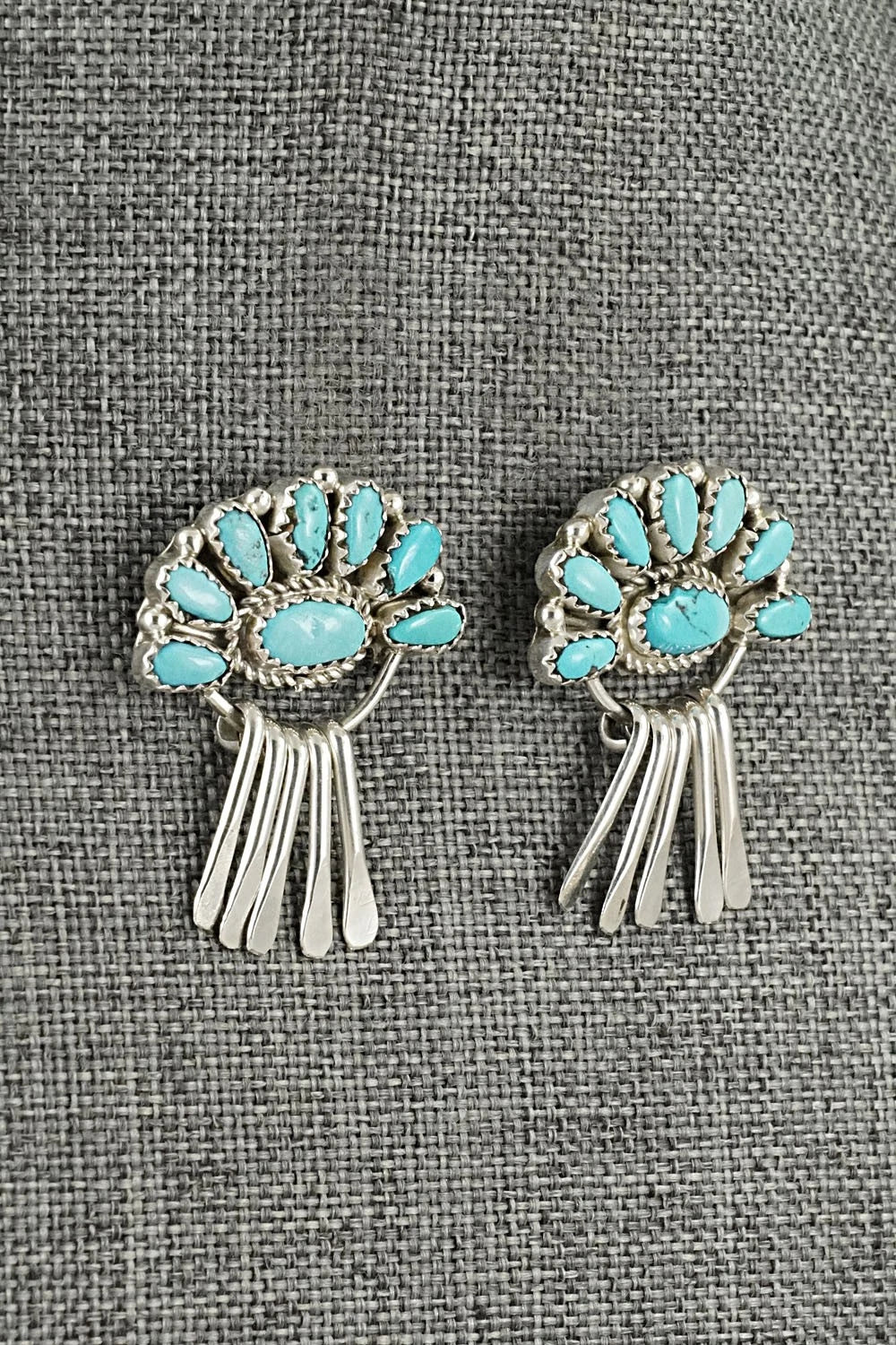 Turquoise & Sterling Silver Earrings - Justina Wilson