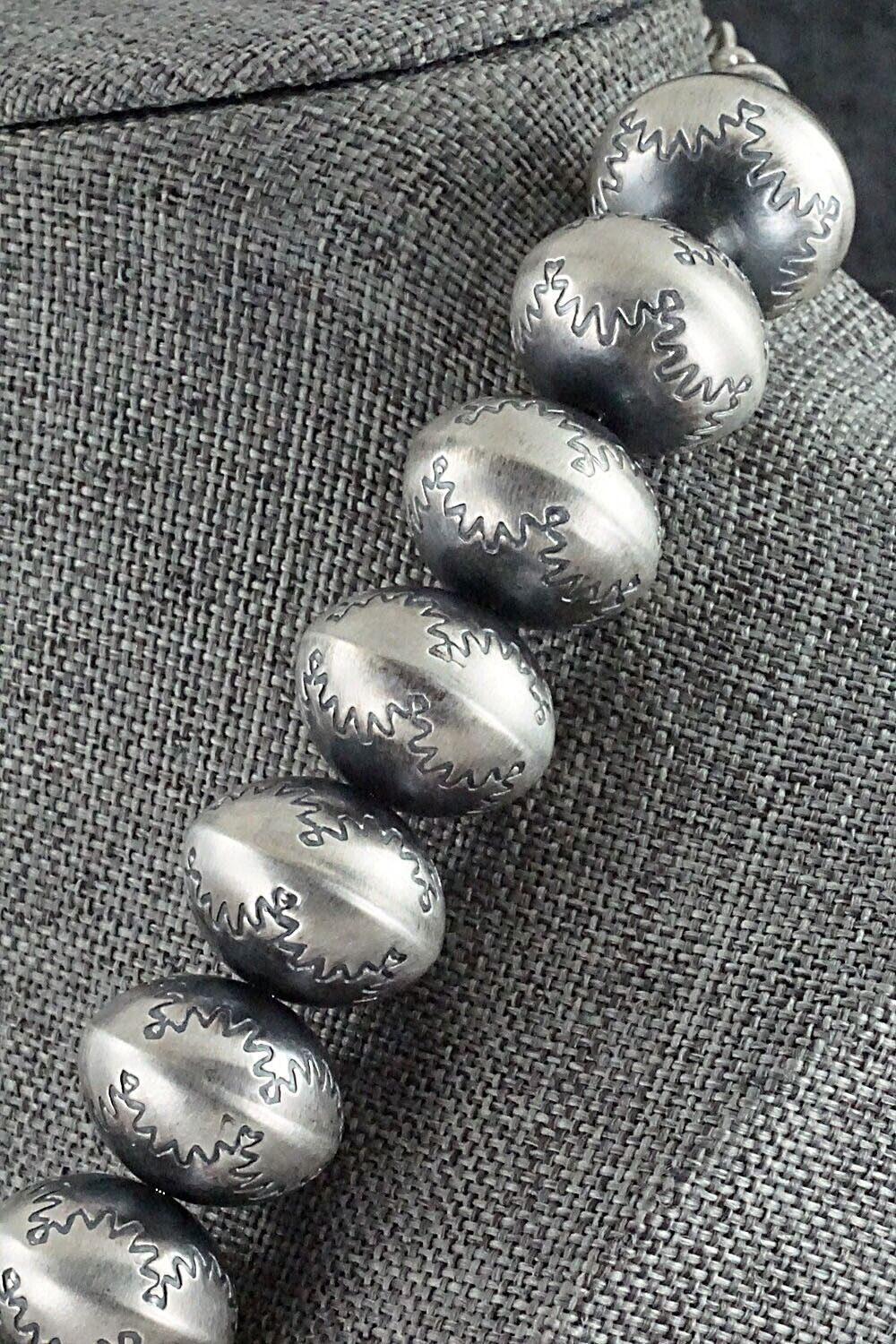 Sterling Silver Navajo Pearl Necklace - Bryannen Halwood