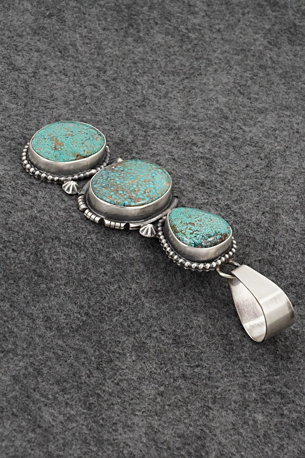 Turquoise & Sterling Silver Pendant - Randy Billy