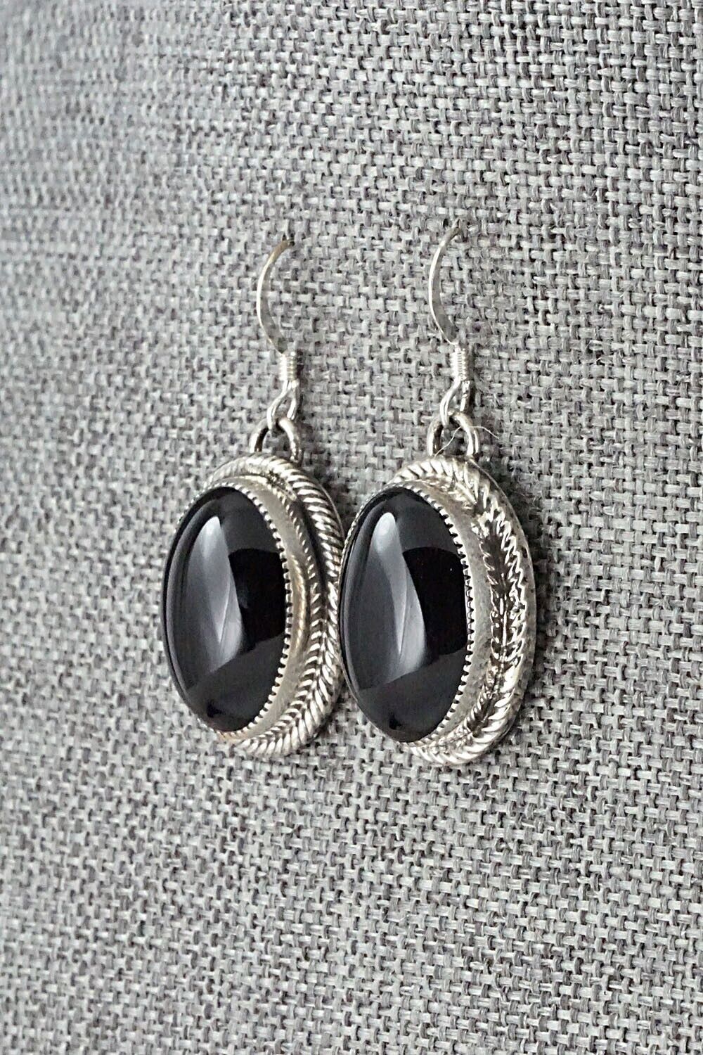 Onyx & Sterling Silver Earrings - Sheena Jack