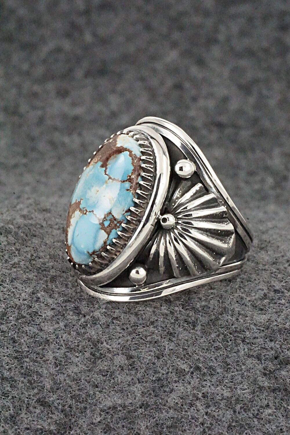 Turquoise & Sterling Silver Ring - Derrick Gordon - Size 10