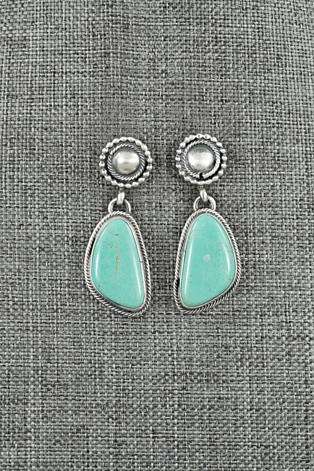 Turquoise & Sterling Silver Earrings - Darrin Livingston