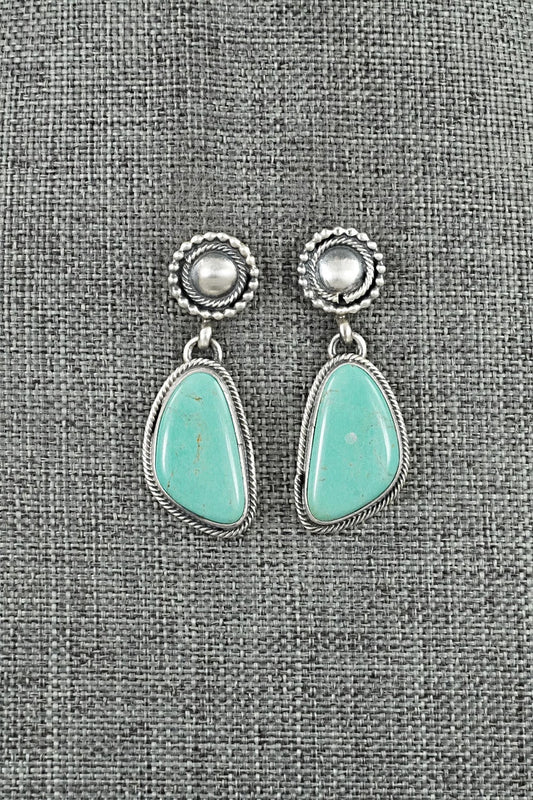 Turquoise & Sterling Silver Earrings - Darrin Livingston