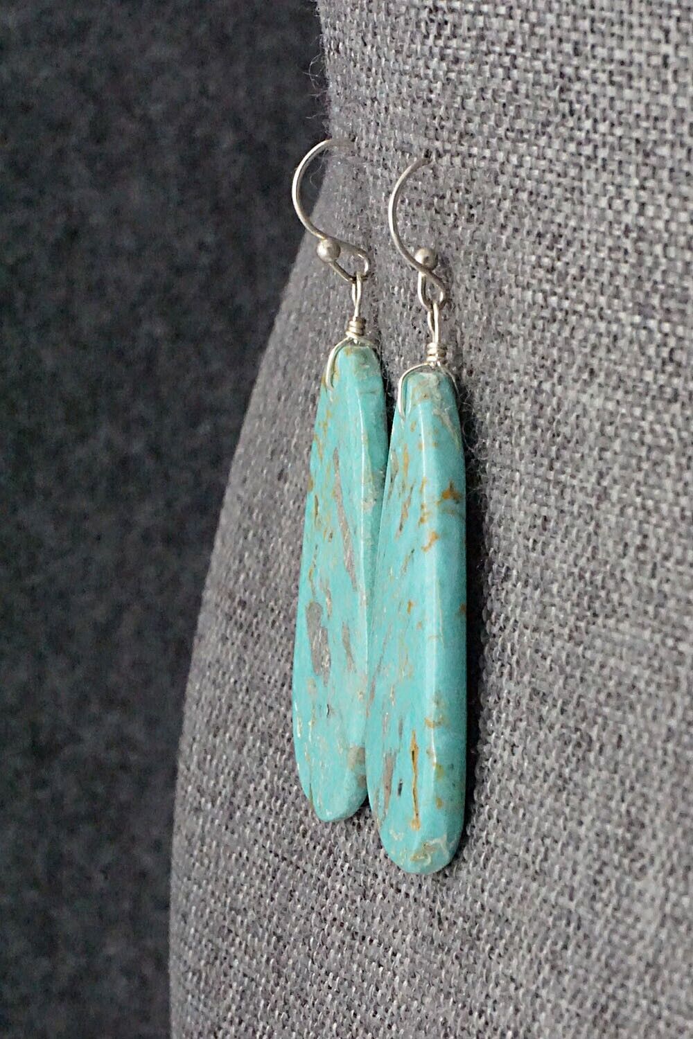 Turquoise & Sterling Silver Earrings - Joe Garcia