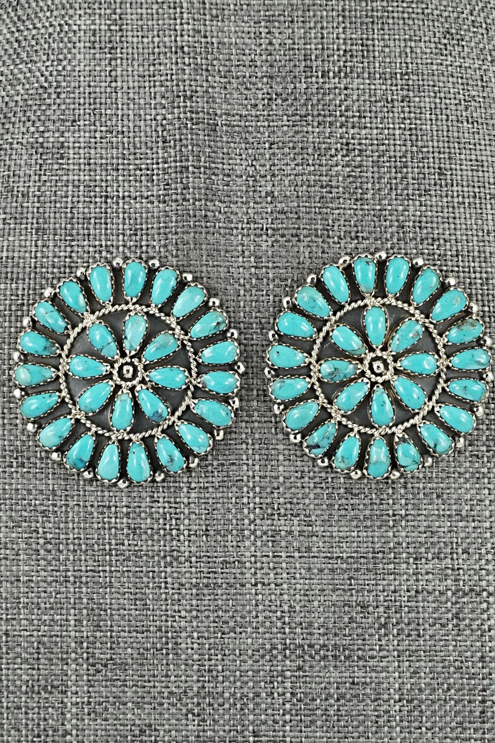 Turquoise & Sterling Silver Earrings - Gerald Mitchell