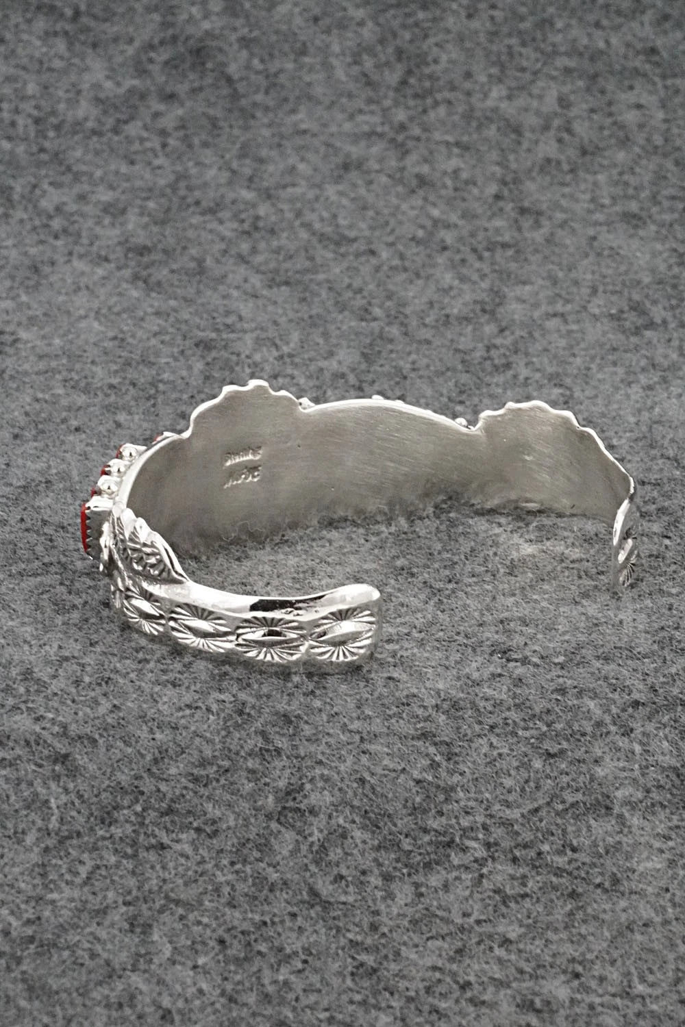 Coral & Sterling Silver Bracelet - Murray Hannaweeka