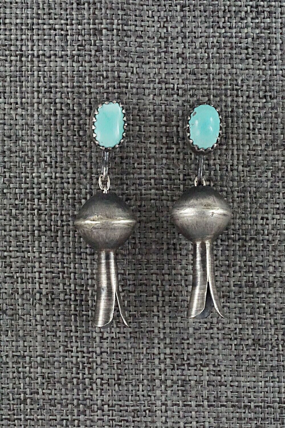 Turquoise & Sterling Silver Blossom Earrings - Shirley Lee