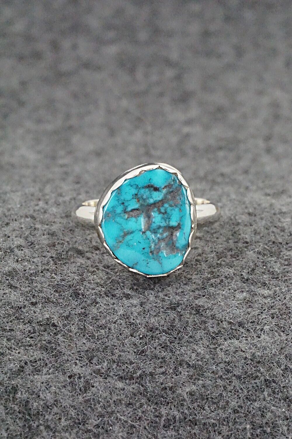 Turquoise & Sterling Silver Ring - Isabelle John - Size 8