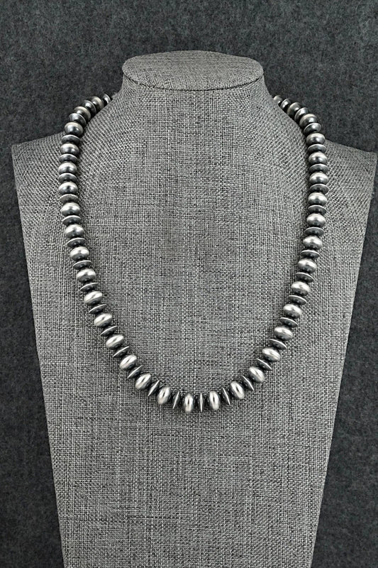Sterling Silver Navajo Pearl Necklace 18" - Tonisha Haley