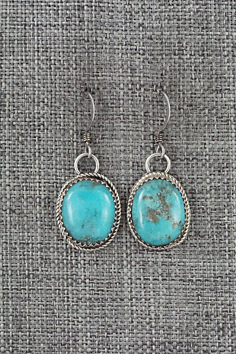 Turquoise & Sterling Silver Earrings - Ernest Hawthorne