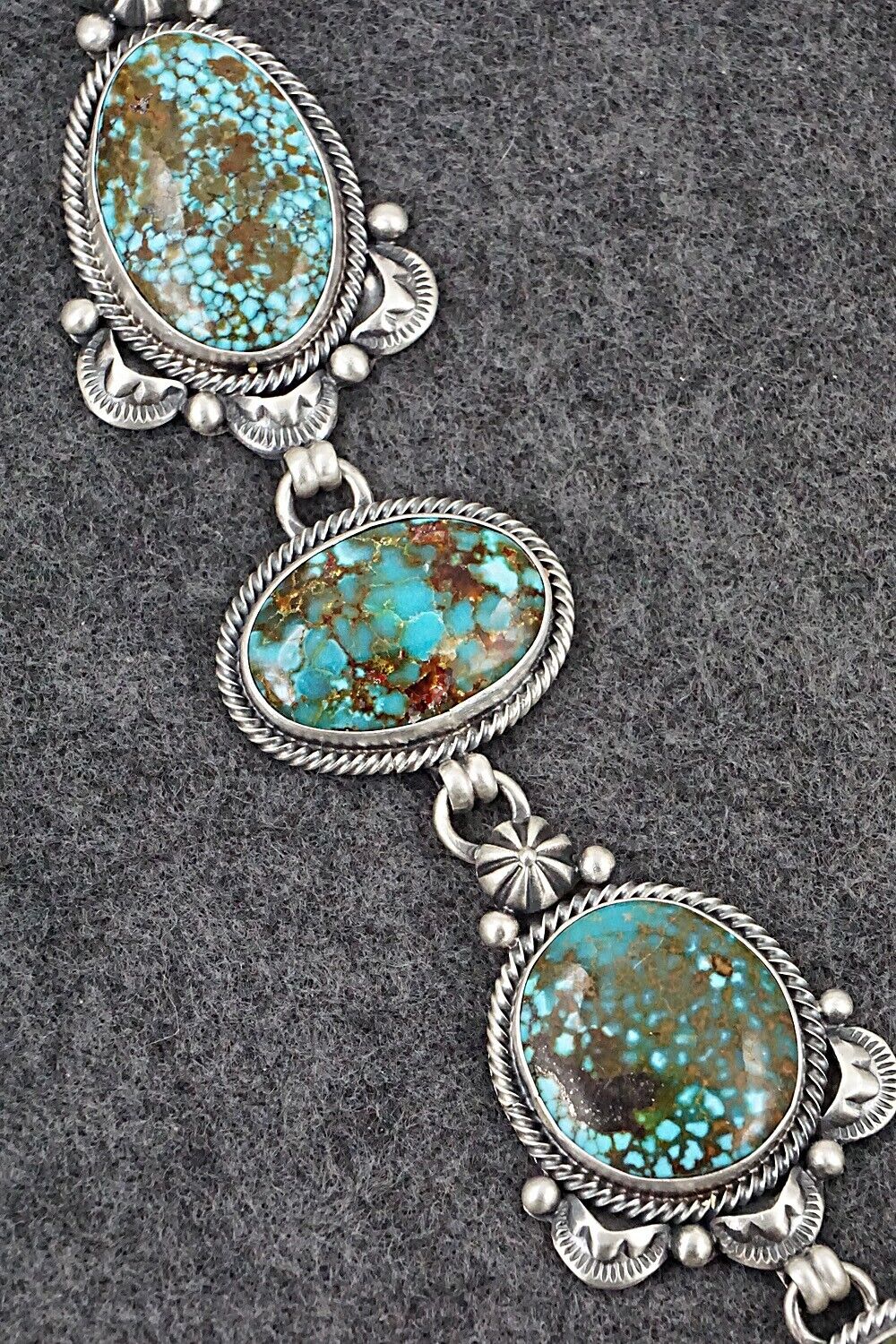 Turquoise & Sterling Silver Necklace and Earrings Set - Randy Boyd