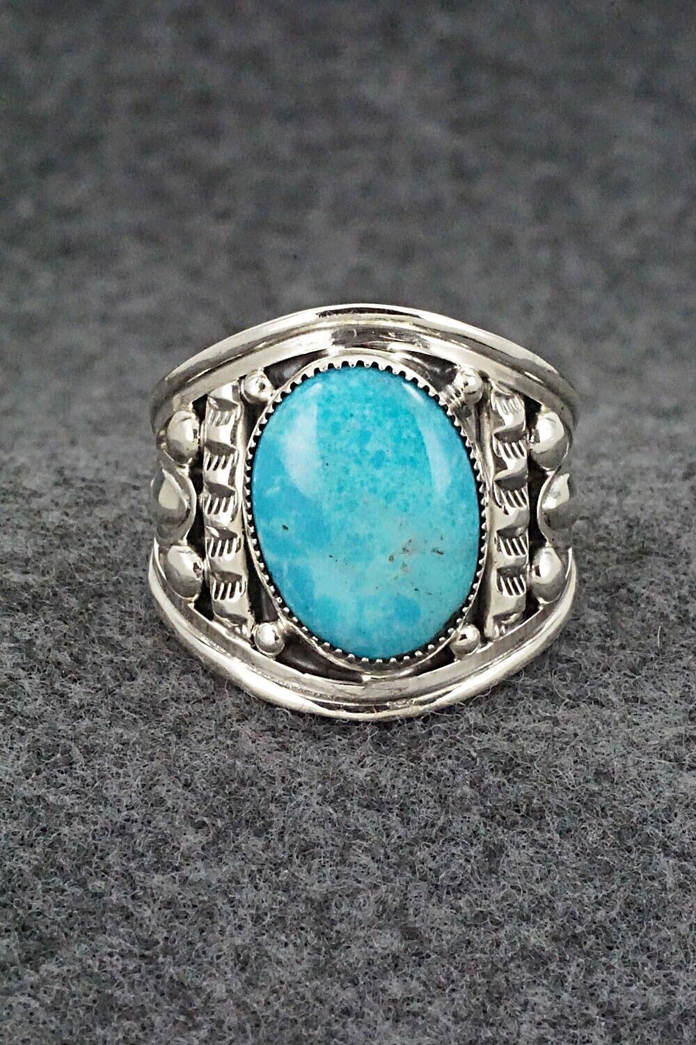 Turquoise and Sterling Silver Ring - Larson Lee - Size 12