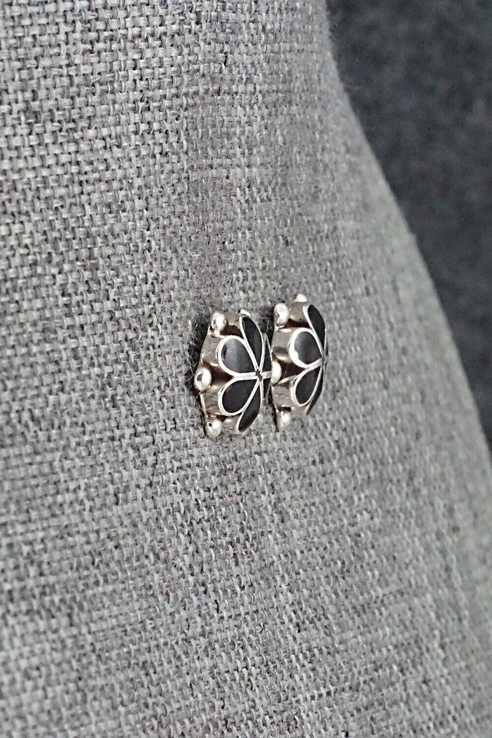 Onyx & Sterling Silver Earrings - Bernadette Hattie