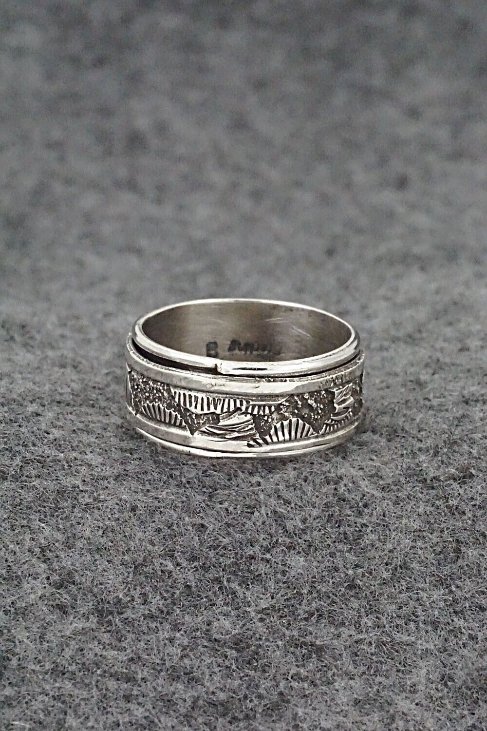 Sterling Silver Spinner Ring - Elaine Becenti - Size 9.75
