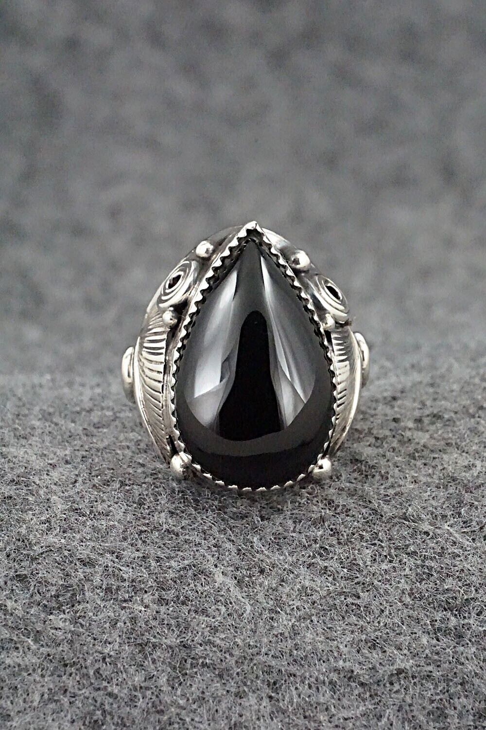 Onyx & Sterling Silver Ring - Darrell Morgan - Size 6