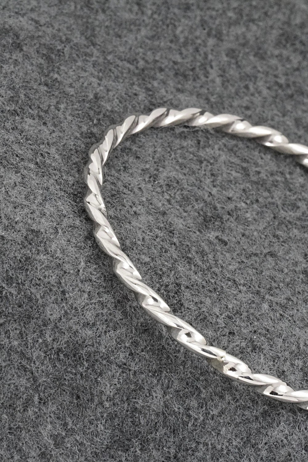 Sterling Silver Bangle Bracelet - Elaine Tahe