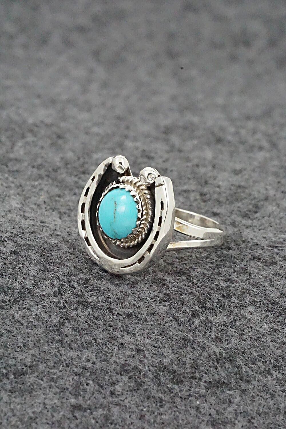 Turquoise & Sterling Silver Ring - Alice Rose Saunders - Size 7