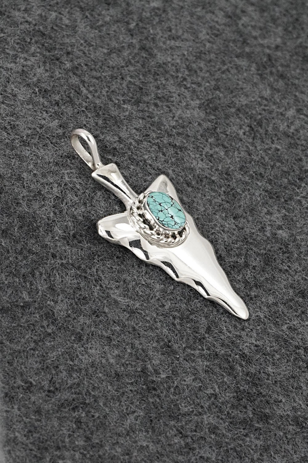 Turquoise & Sterling Silver Pendant - Joseph Martinez