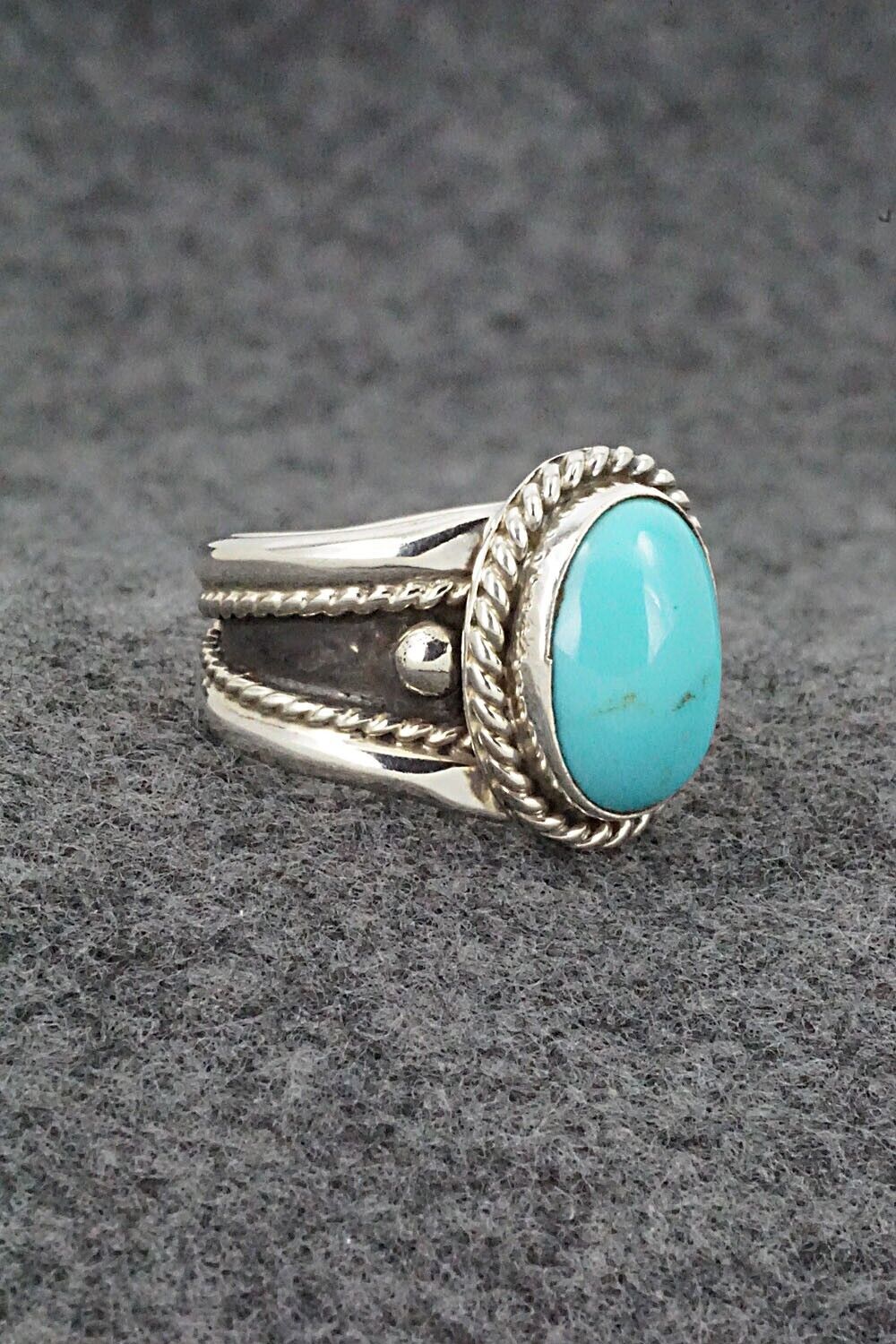 Turquoise & Sterling Silver Ring - Thomas Yazzie - Size 7