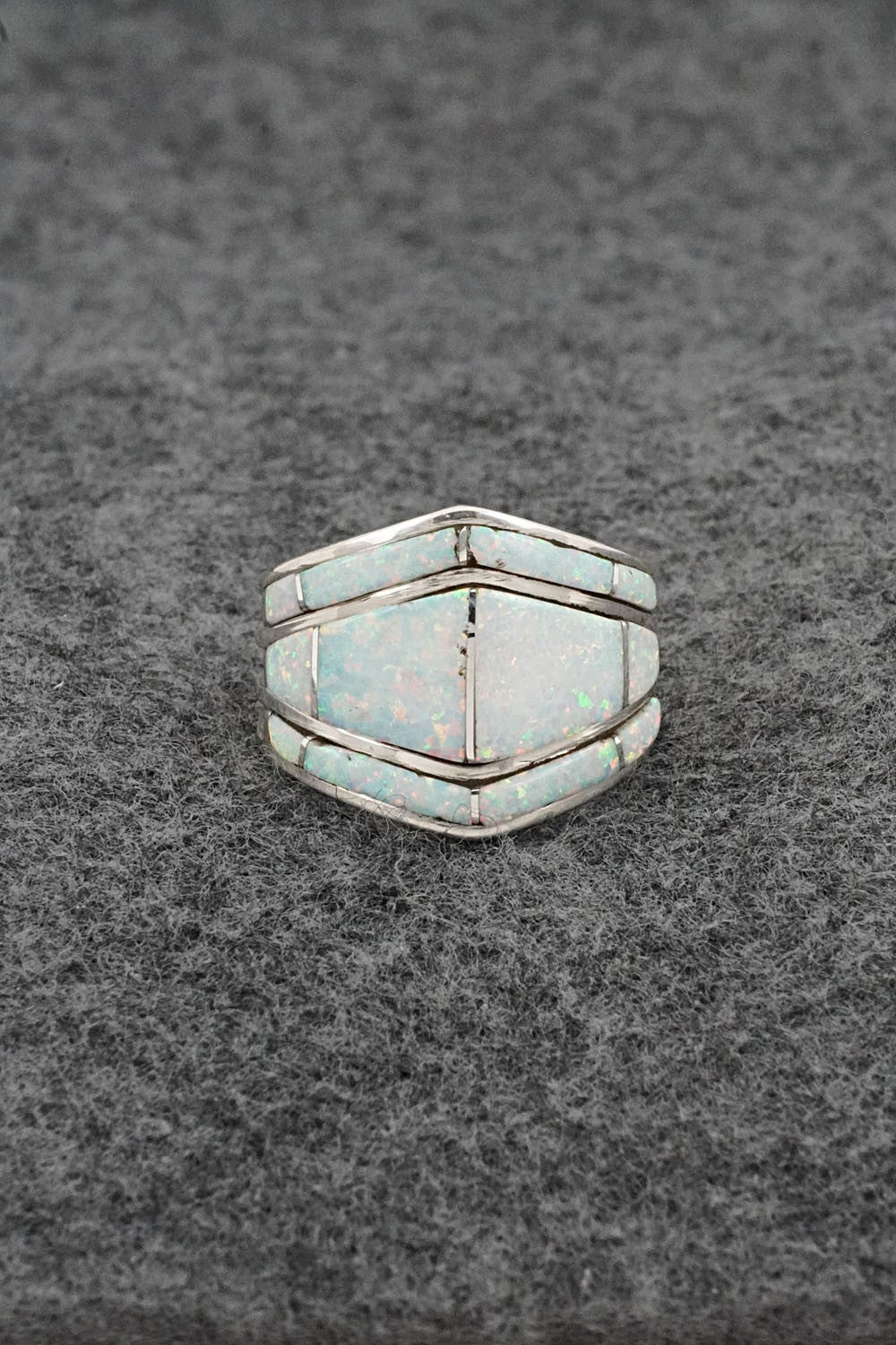 Opalite & Sterling Silver Ring - Andrew Enrico - Size 8