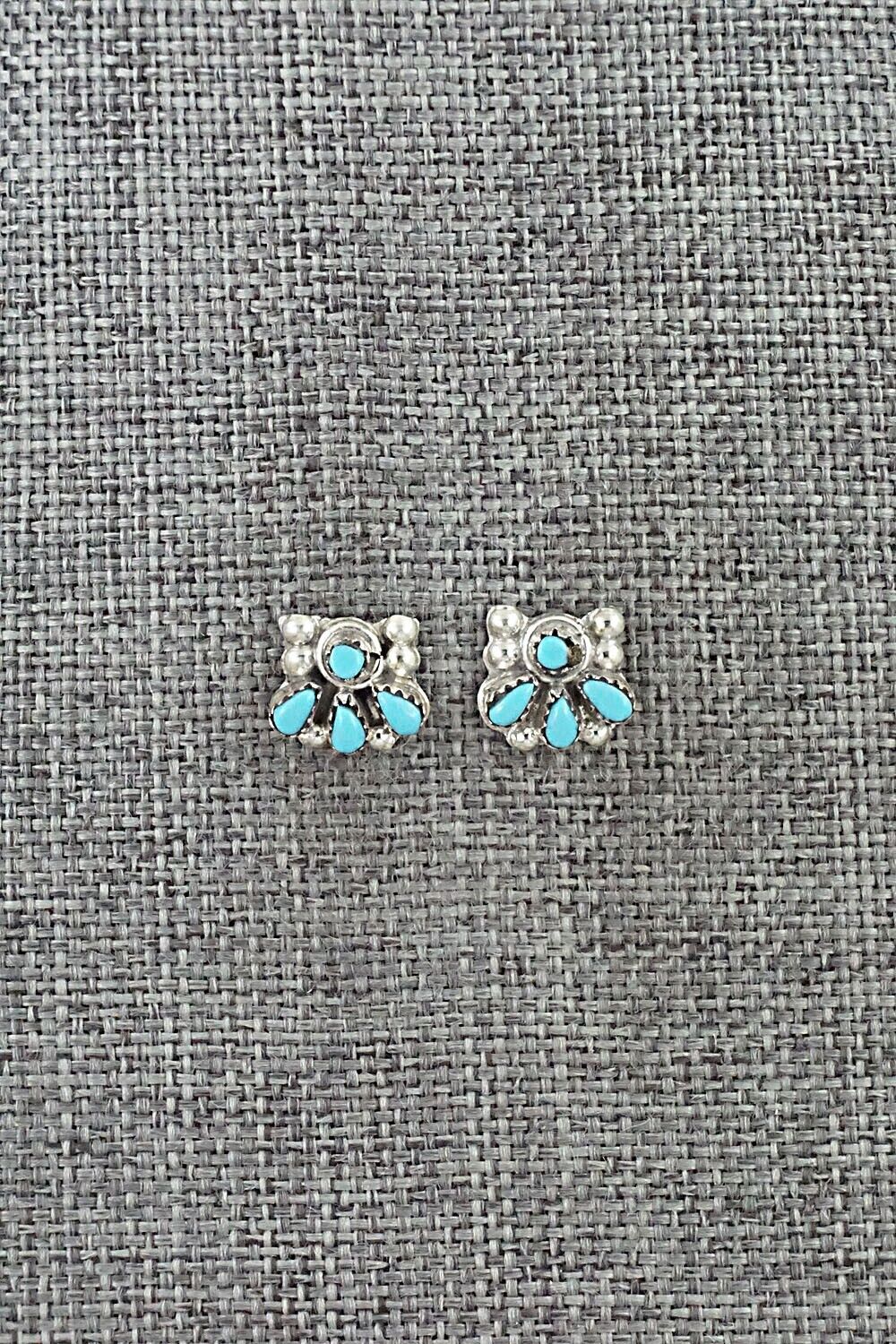 Turquoise & Sterling Silver Earrings - Alice Mutte