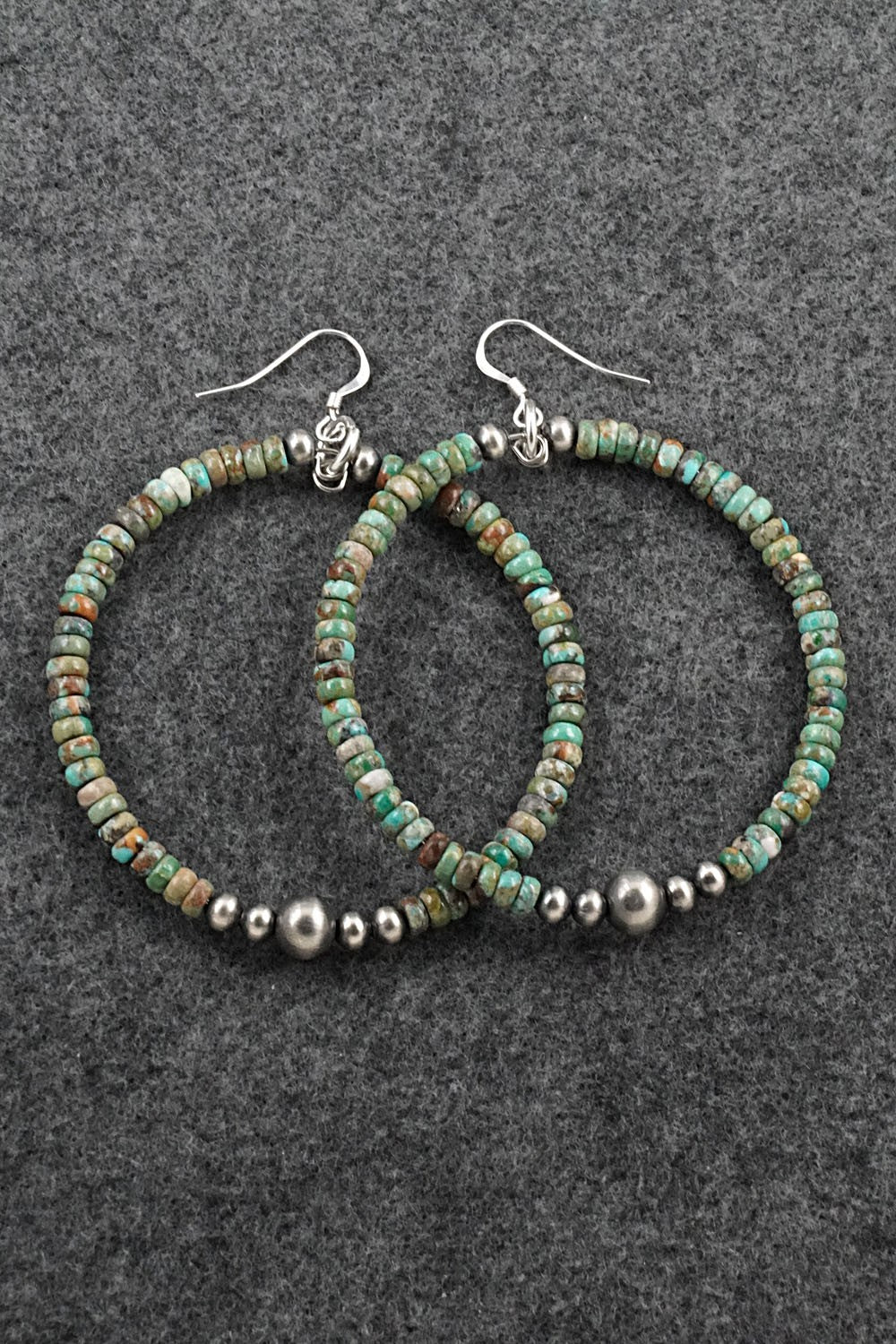Turquoise & Sterling Silver Earrings - Doreen Jake