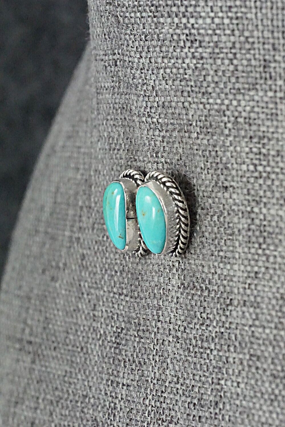 Turquoise & Sterling Silver Earrings - Marco Begaye