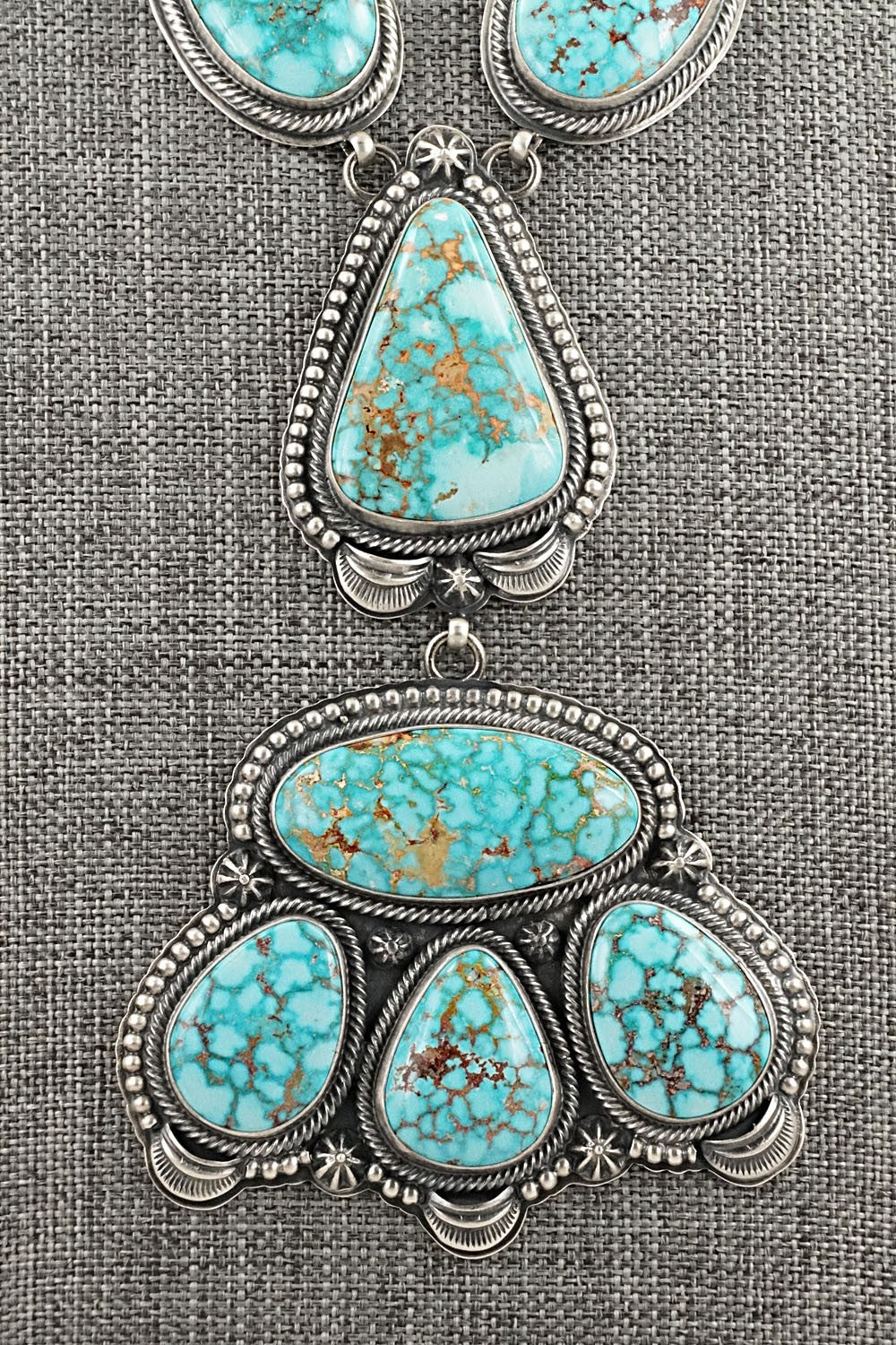Turquoise & Sterling Silver Necklace and Earrings Set - Randy Boyd