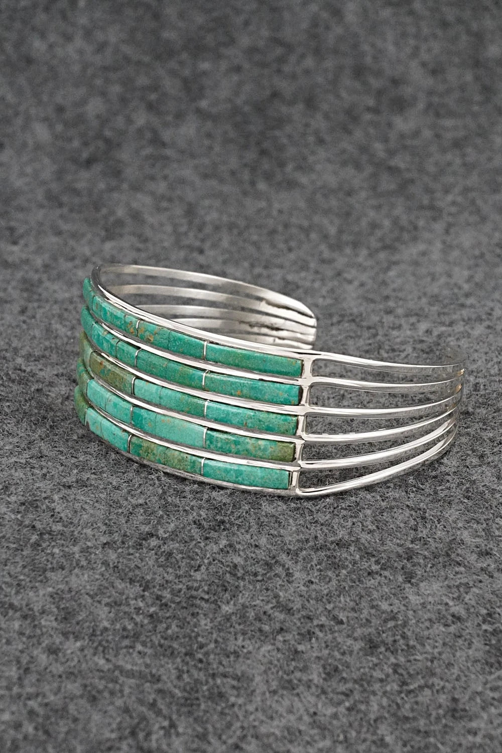 Turquoise & Sterling Silver Inlay Bracelet - Jamie Johnson