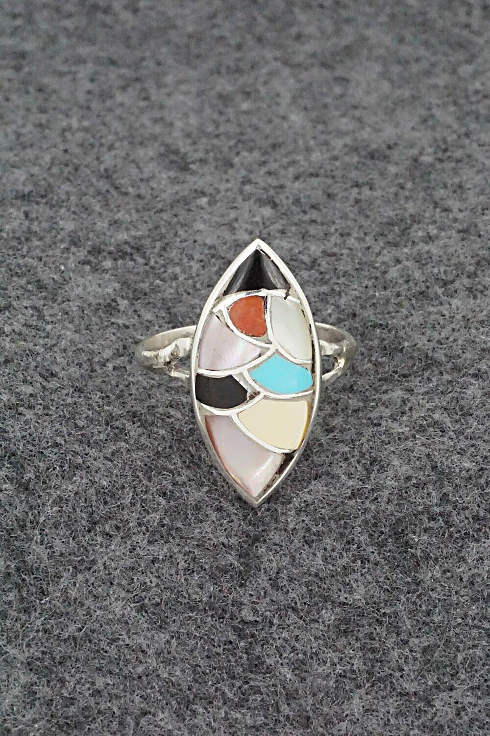 Multi-Stone & Sterling Silver Ring - Orena Leekya - Size 9.25