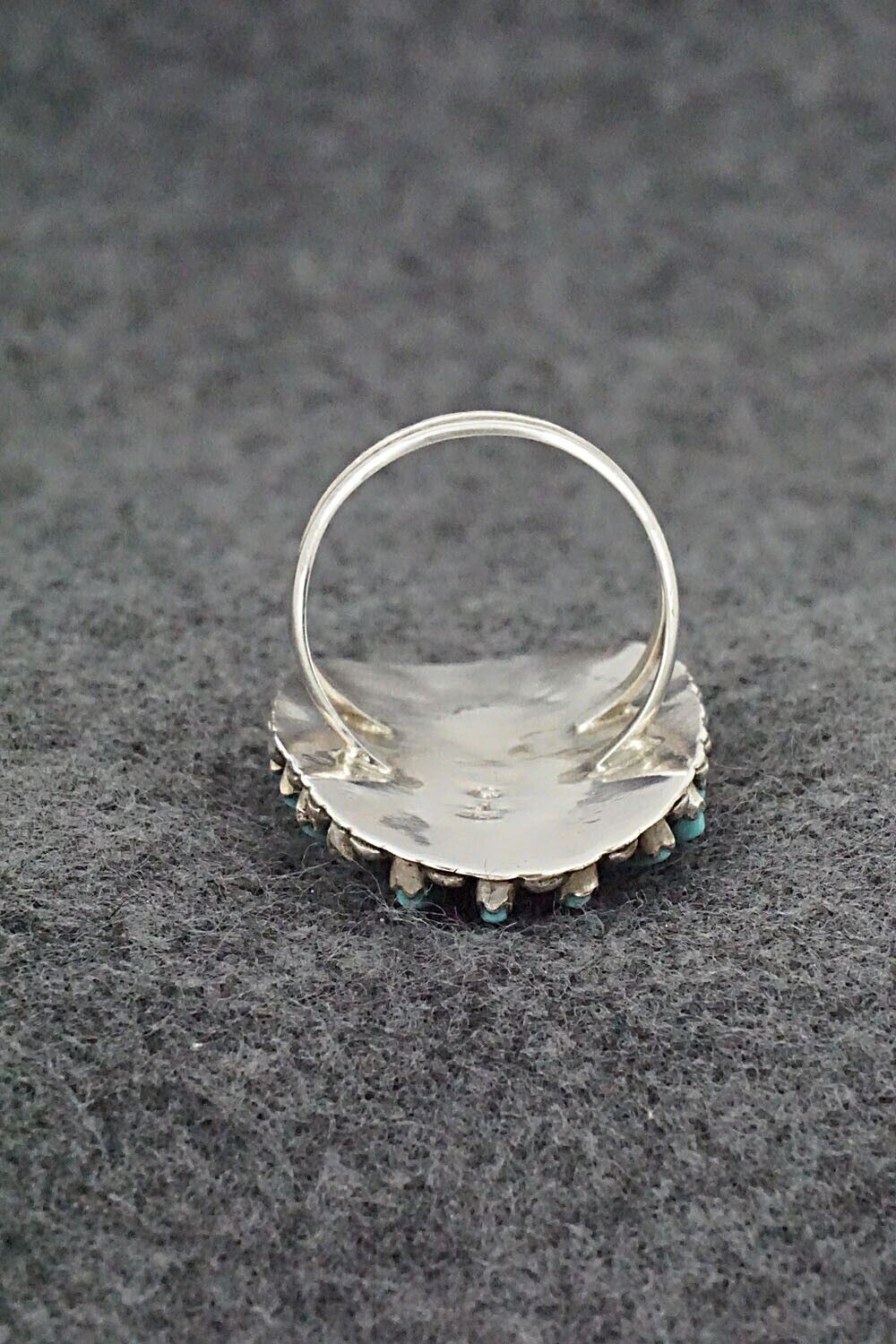 Turquoise & Sterling Silver Ring - Charlie John - Size 8.5