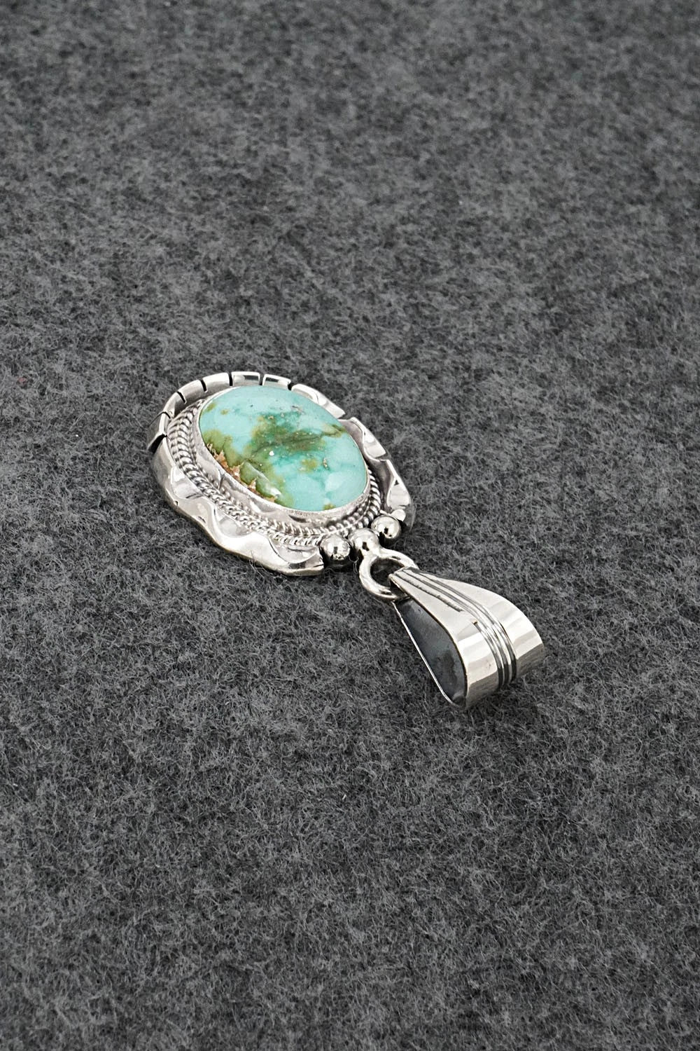 Turquoise & Sterling Silver Pendant - Samuel Yellowhair