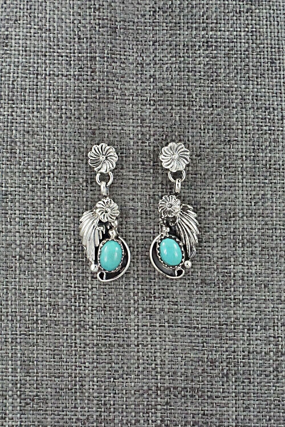 Turquoise & Sterling Silver Earrings - Verley Betone