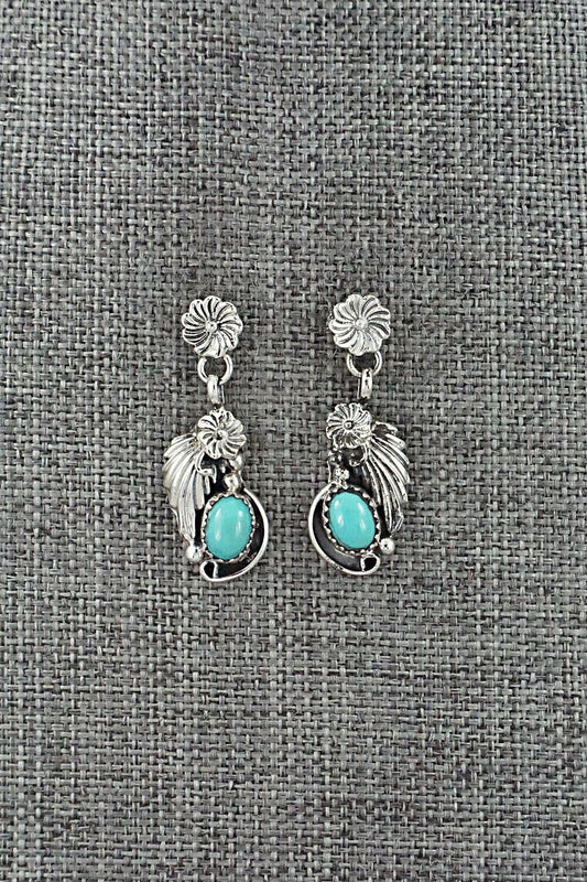 Turquoise & Sterling Silver Earrings - Verley Betone