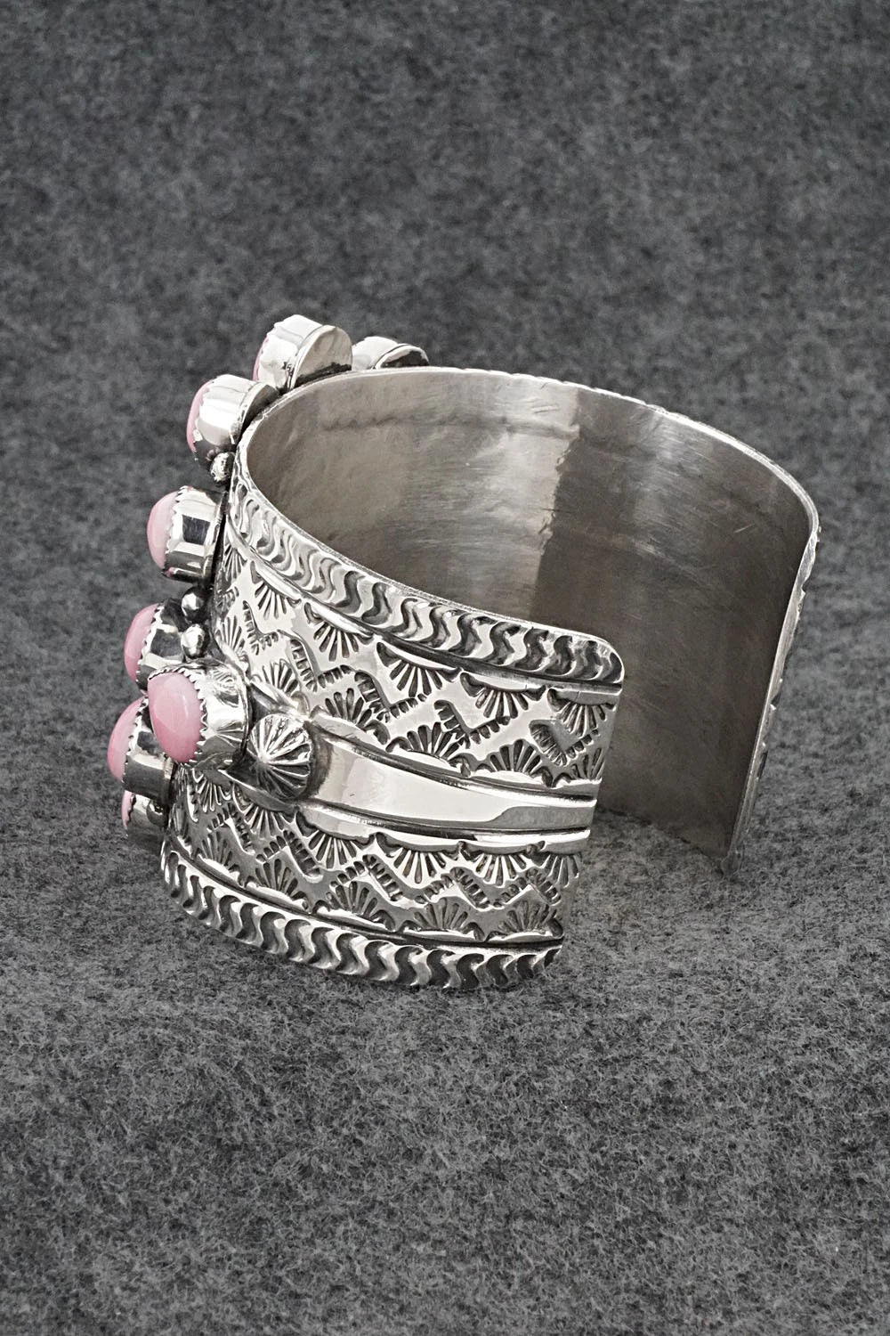 Pink Conch & Sterling Silver Bracelet - Tillie Jon