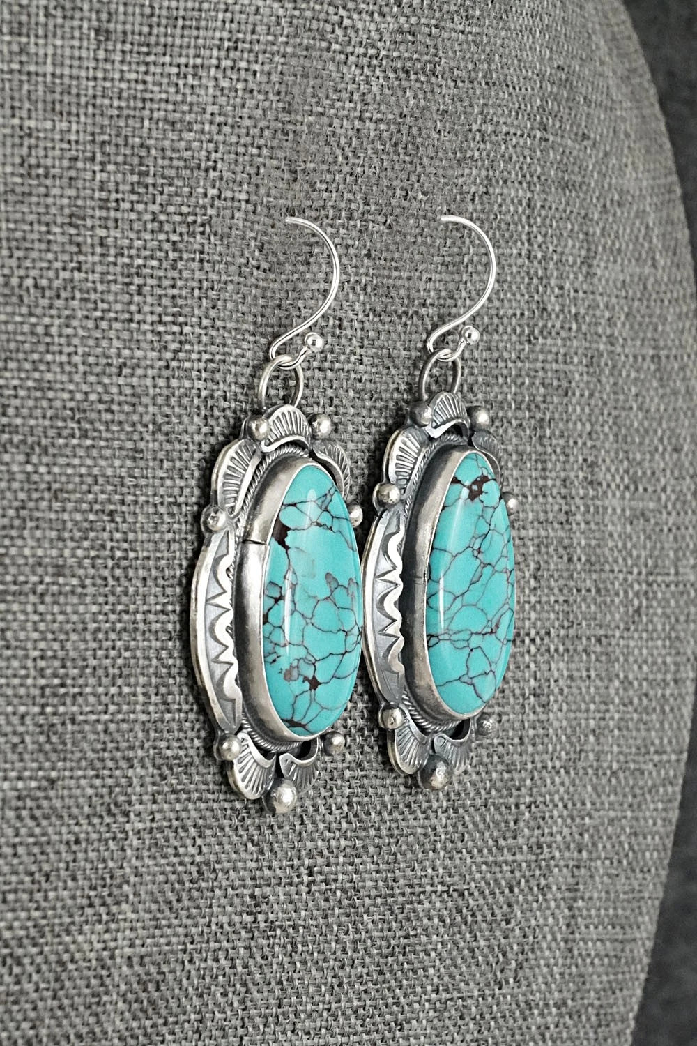 Turquoise & Sterling Silver Earrings - Jackson Hoskie