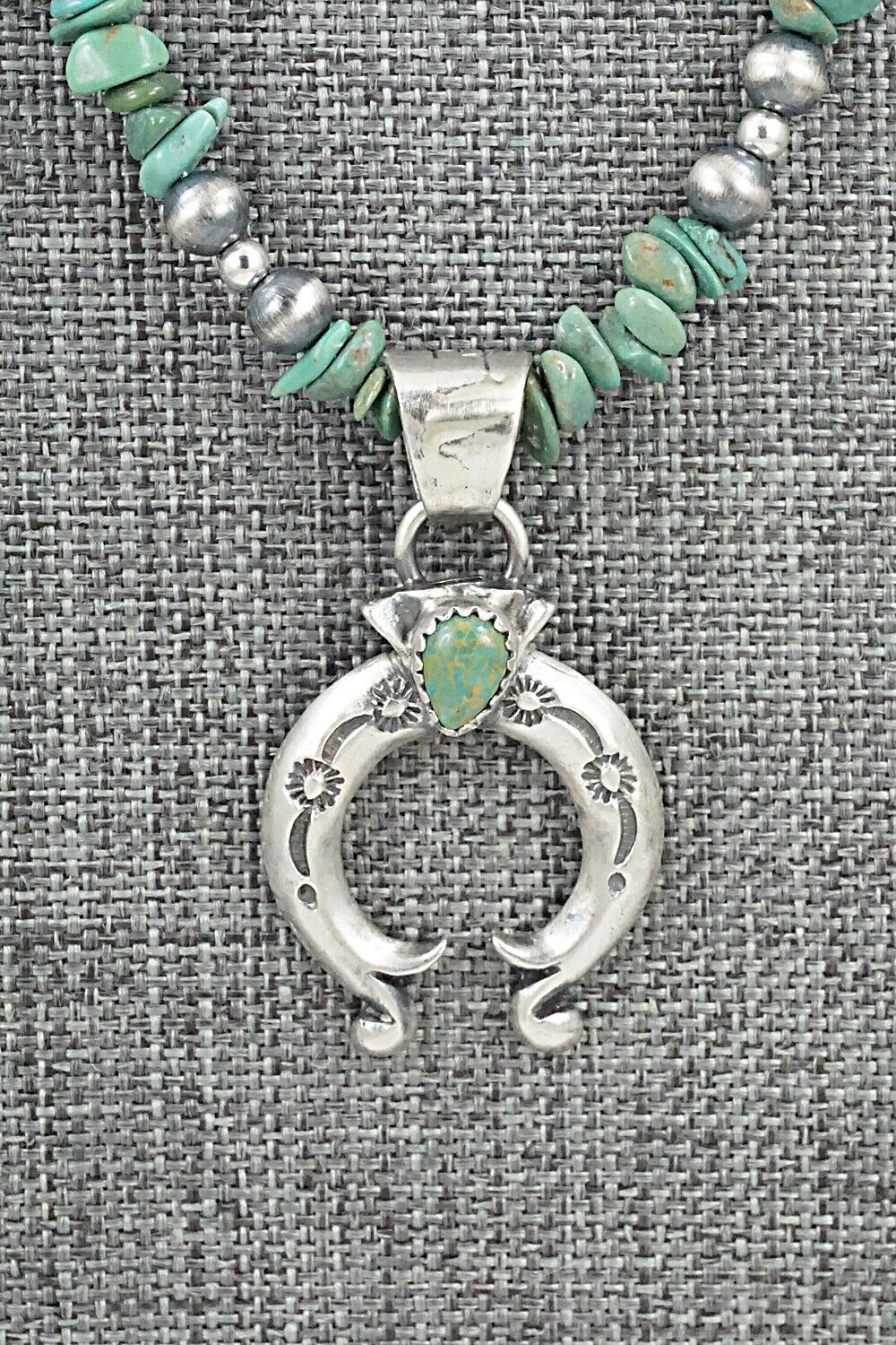 Turquoise & Sterling Silver Necklace - Louise Joe