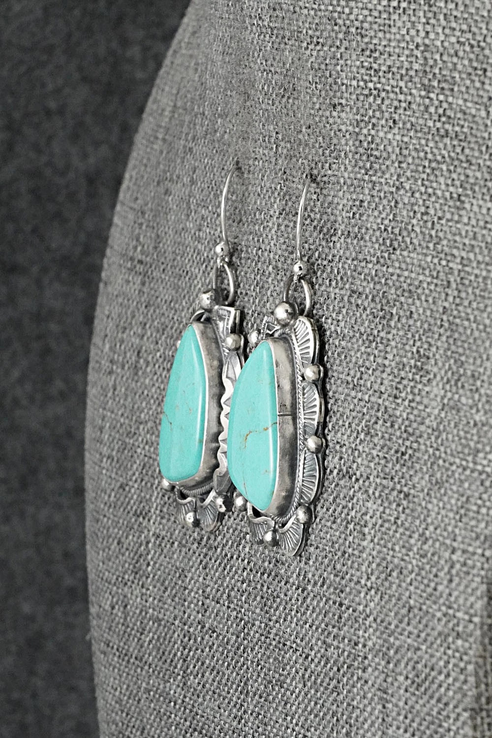 Turquoise & Sterling Silver Earrings - Jackson Hoskie