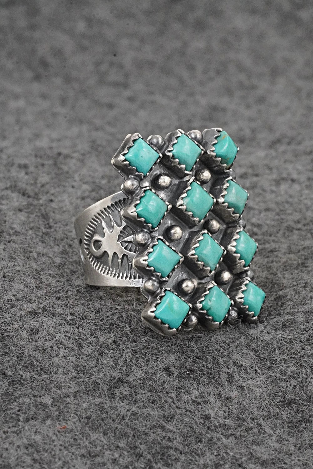 Turquoise & Sterling Silver Ring - Verley Betone - Size 6.5