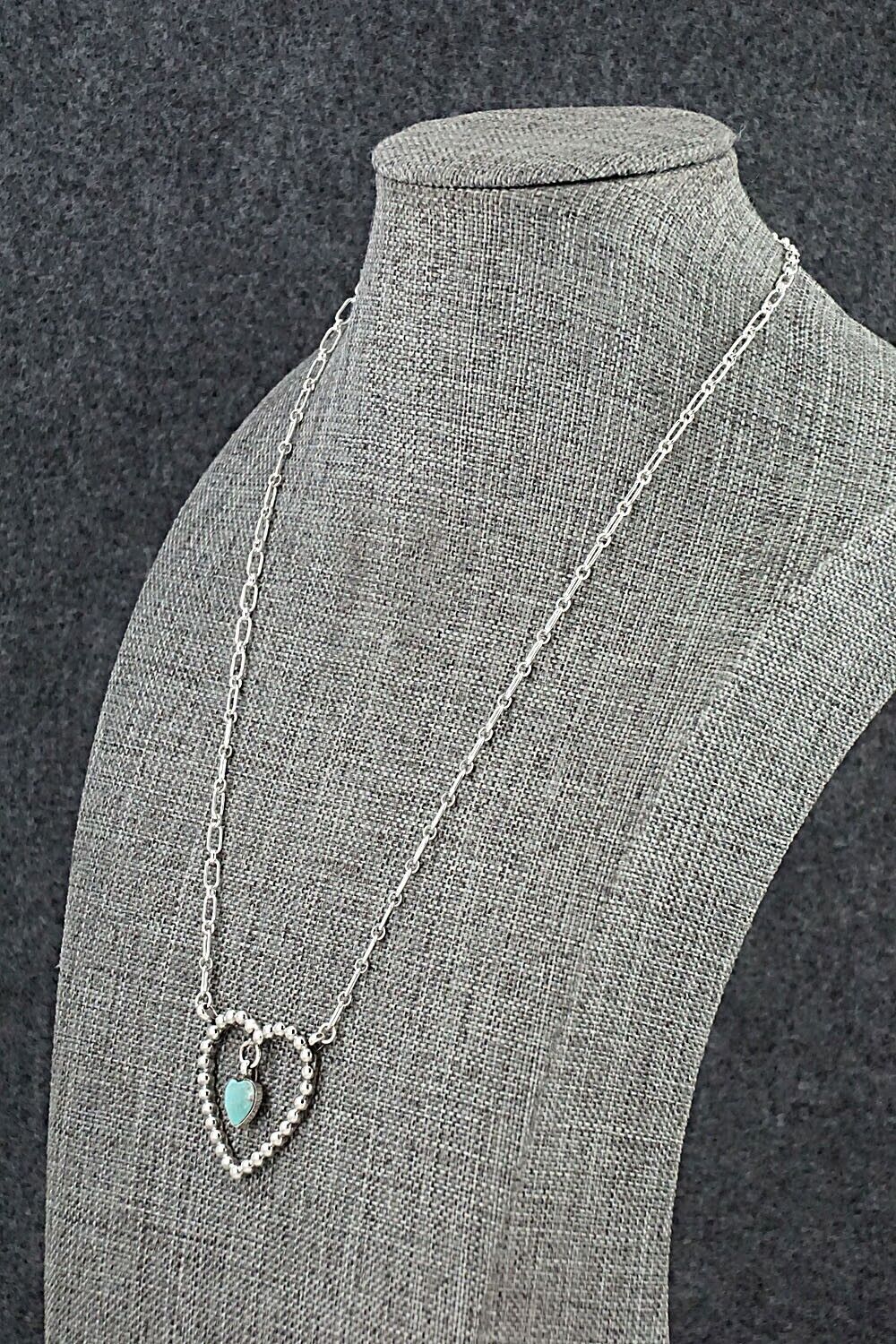 Turquoise & Sterling Silver Necklace - Franklin Johnson